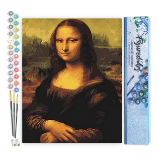 Peinture par numéro Da Vinci Mona Lisa la Joconde Toile roulée - Figured'Art - Rougier et Plé