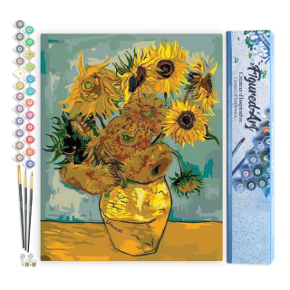 Peinture par numéro Van Gogh Tournesols Toile roulée - Figured'Art - Rougier et Plé