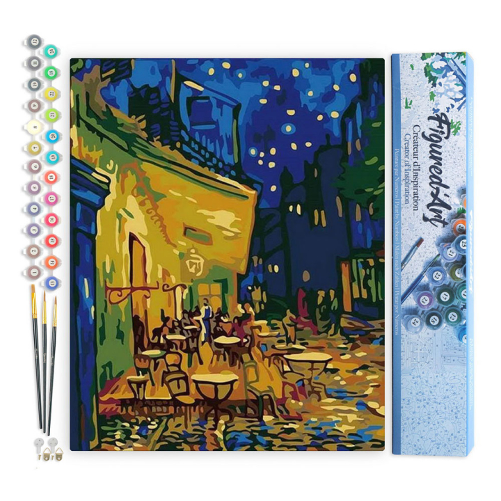 Peinture par numéro Van Gogh Café Toile roulée - Figured'Art - Rougier et Plé