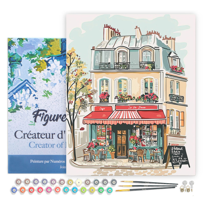 Peinture par numéro Café la vie douce - Figured'Art - Rougier et Plé