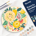 Peinture par numéro sur rond en bois Fruit - Figured'Art - Rougier et Plé