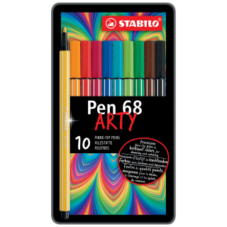 Boîte de 10 feutres Pen 68 - STABILO - Rougier et Plé