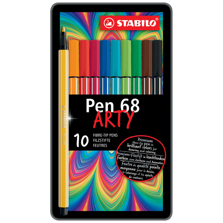 Boîte de 10 feutres Pen 68 - STABILO - Rougier et Plé