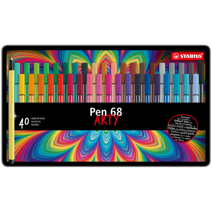 Boîte de 40 feutres Pen 68 - STABILO - Rougier et Plé