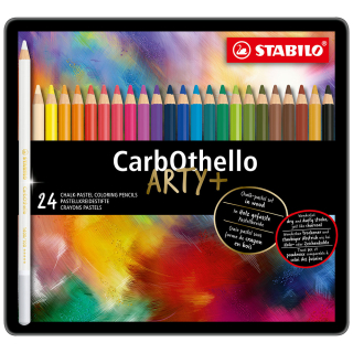 Boîte de 24 crayons pastels aquarellables CarbOthello - STABILO - Rougier et Plé