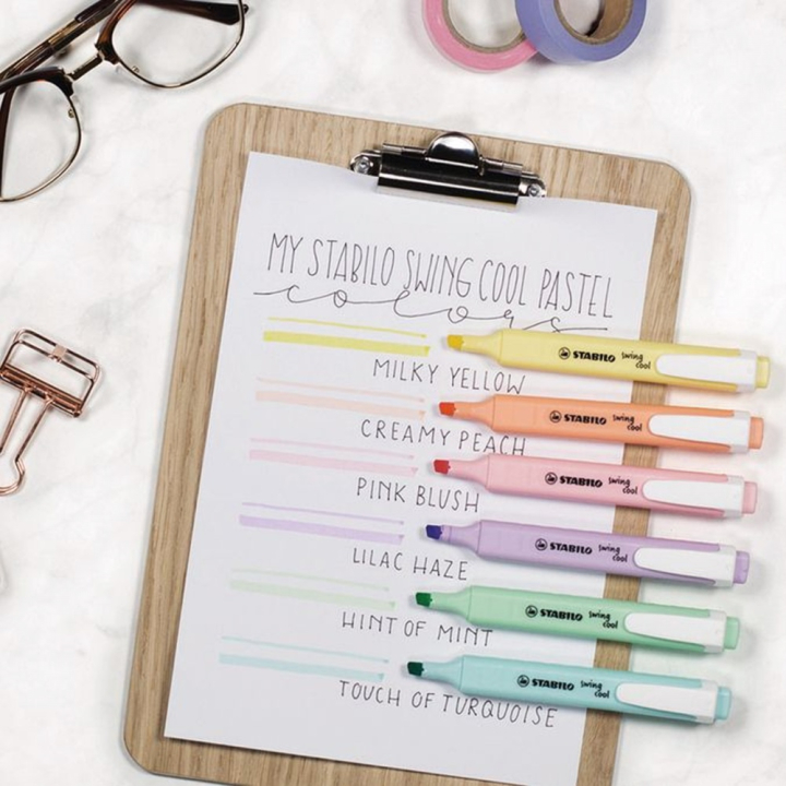 Surligneur swing cool Pastel Set 8 couleurs - STABILO - Rougier et Plé