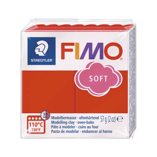 Pâte fimo soft 57g Rouge Noël - Staedtler - Rougier et Plé
