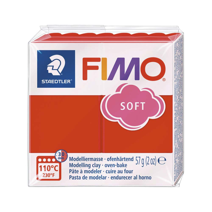 Pâte fimo soft 57g Rouge Noël - Staedtler - Rougier et Plé