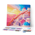 Kit de mini broderie diamant sur toile 25 x 25 cm Santorin - Figured'Art - Rougier et Plé