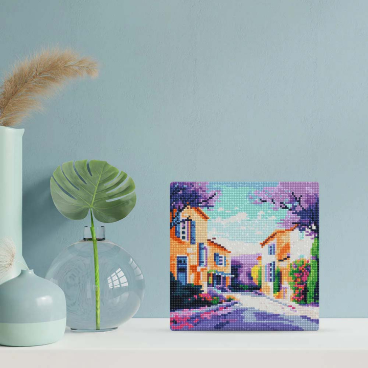 Kit de mini broderie diamant sur toile 25 x 25 cm Printemps en Provence - Figured'Art - Rougier et Plé