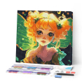 Kit de mini broderie diamant toile sur châssis 25 x 25 cm Jolie petite fée - Figured'Art - Rougier et Plé