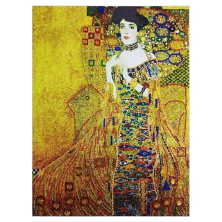Broderie Diamant sur toile Madame Bauer Klimt 40 x 50 cm - Figured'Art - Rougier et Plé