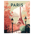 Broderie Diamant sur toile Affiche Poster Paris 2 40 x 50 cm - Figured'Art - Rougier et Plé