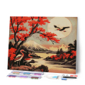 Broderie Diamant sur toile Grues et Mont Fuji 40 x 50 cm - Figured'Art - Rougier et Plé