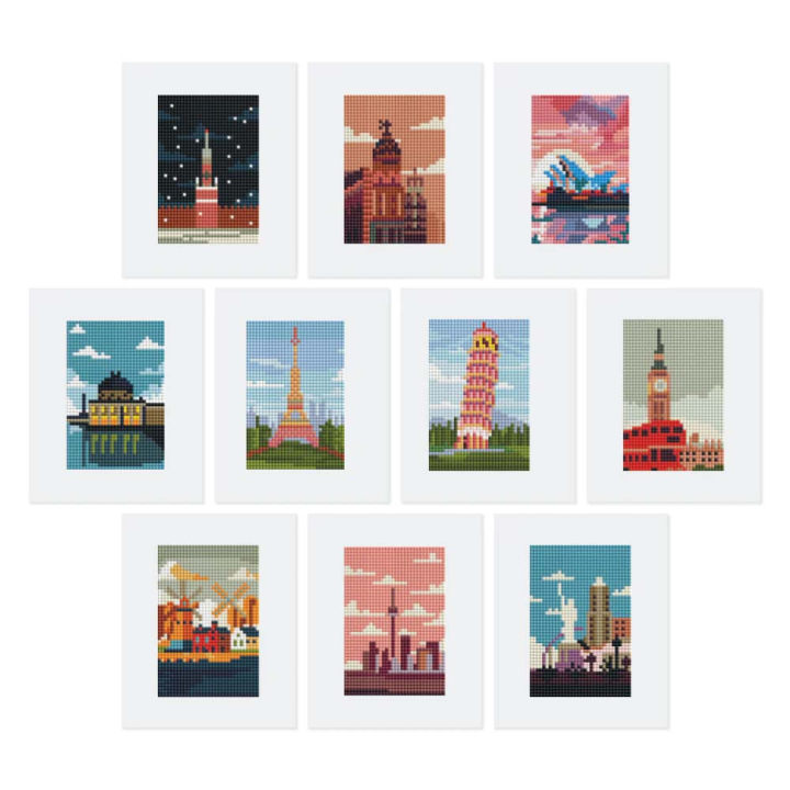 Mini Série Diamond Painting Villes du monde - Figured'Art - Rougier et Plé