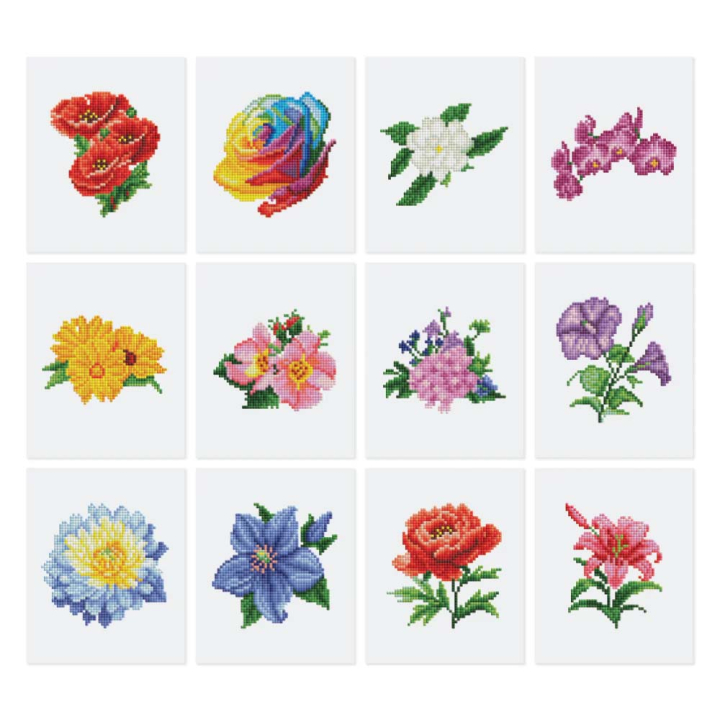 Mini Série Diamond Painting Fleurs 2 - Figured'Art - Rougier et Plé