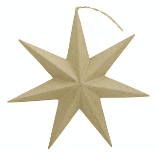 Etoile en papier mâché à décorer 20 cm - Décopatch - Rougier et Plé