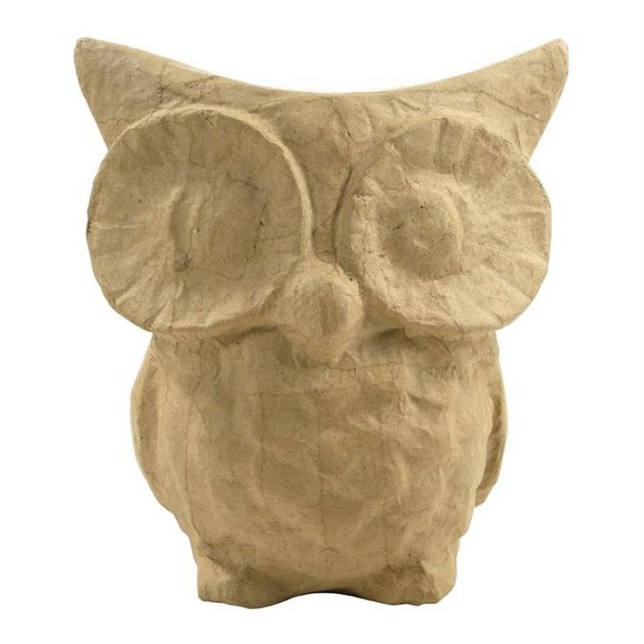Objet en papier mâché petite chouette 8 x 8,5 x 10 cm - Décopatch - Rougier et Plé
