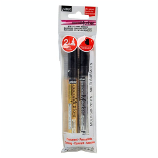 Feutre peinture Acrylic marker 1.2 mm Or & Argent - Pébéo - Rougier et Plé