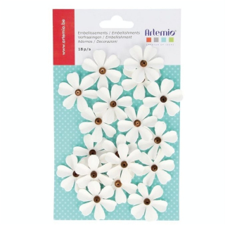 Fleur en papier à perle 18 pcs - Artemio - Rougier et Plé