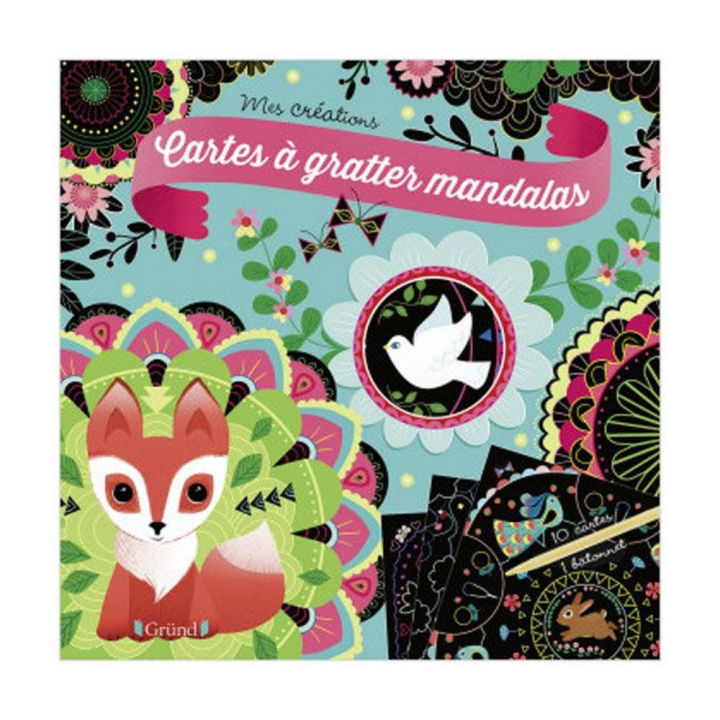 Pochette Mes créations : Cartes à gratter Mandalas - Gründ - Rougier et Plé