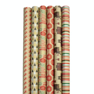 Papier cadeau Nature Noël 2 x 0,70 m - Clairefontaine - Rougier et Plé