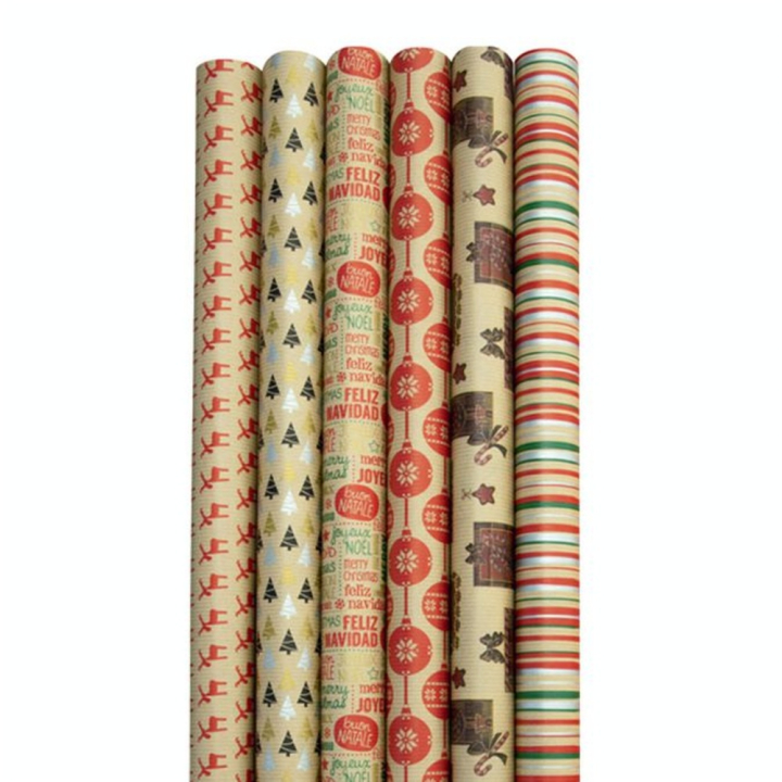 Papier cadeau Nature Noël 2 x 0,70 m - Clairefontaine - Rougier et Plé