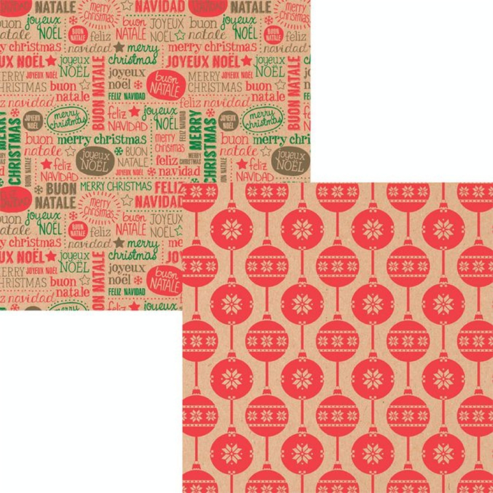Papier cadeau Nature Noël 2 x 0,70 m - Clairefontaine - Rougier et Plé