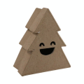 Boîte en papier mâché Sapin sourire 4 x 10 x 9 cm - Décopatch - Rougier et Plé