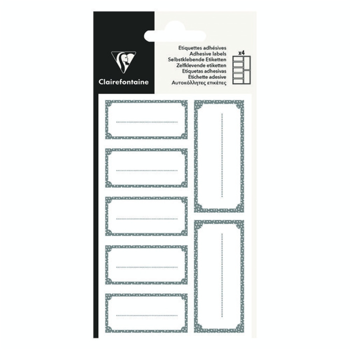 Étiquette adhésive Rectangulaire argent 28 pcs - Clairefontaine - Rougier et Plé