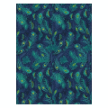 Papier 722 Plumes de paon bleu marine - Décopatch - Rougier et Plé