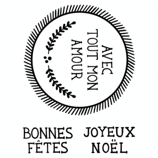 Tampon transparent non monté Couronne Joyeux Noël - Artemio - Rougier et Plé
