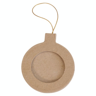 Cadre boule ronde de Noël à suspendre 9 cm - Décopatch - Rougier et Plé