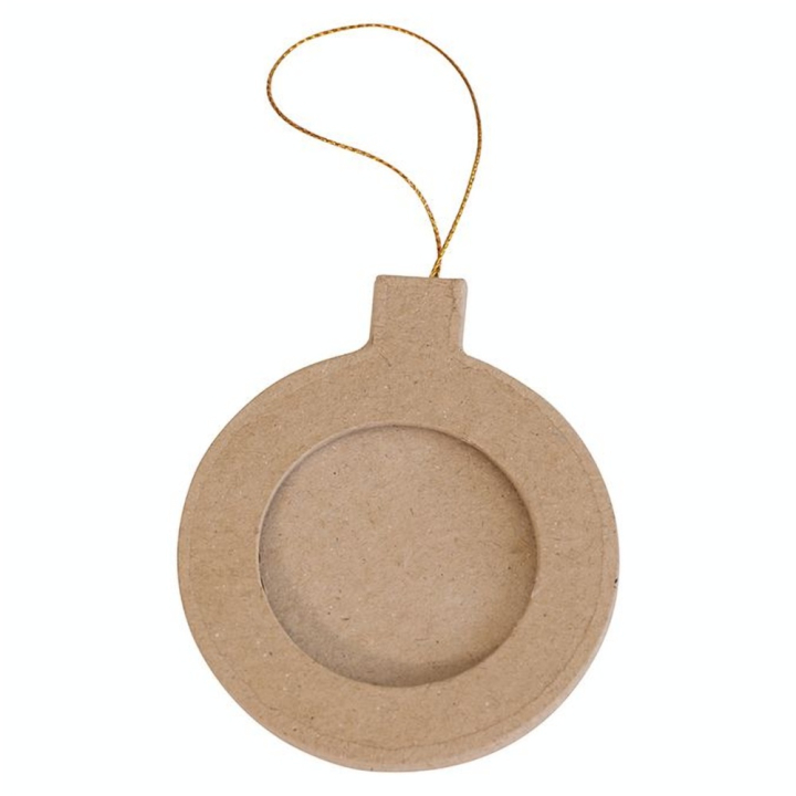 Cadre boule ronde de Noël à suspendre 9 cm - Décopatch - Rougier et Plé