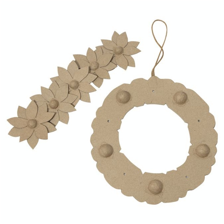 Couronne de fleurs 29 cm - Décopatch - Rougier et Plé