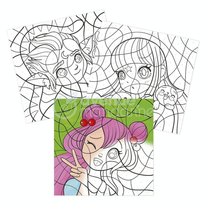 Carnet de coloriage Graffy Pop number Manga - Avenue Mandarine - Rougier et Plé