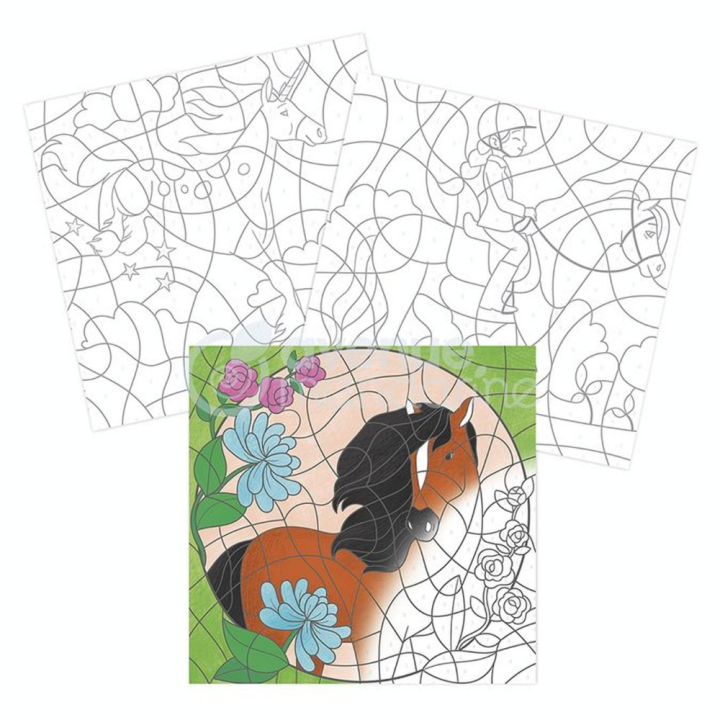 Carnet de coloriage Graffy Pop number Chevaux - Avenue Mandarine - Rougier et Plé