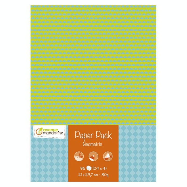 Pack de papier Geometric - Avenue Mandarine - Rougier et Plé