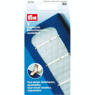 Fixe-draps élastique à pinces Blanc 3 pcs - Prym - Rougier et Plé