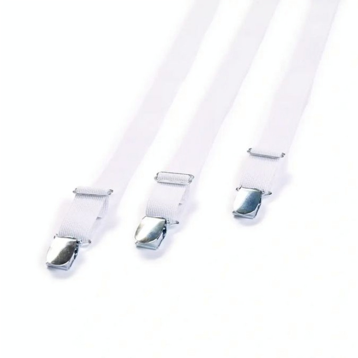 Fixe-draps élastique à pinces Blanc 3 pcs - Prym - Rougier et Plé