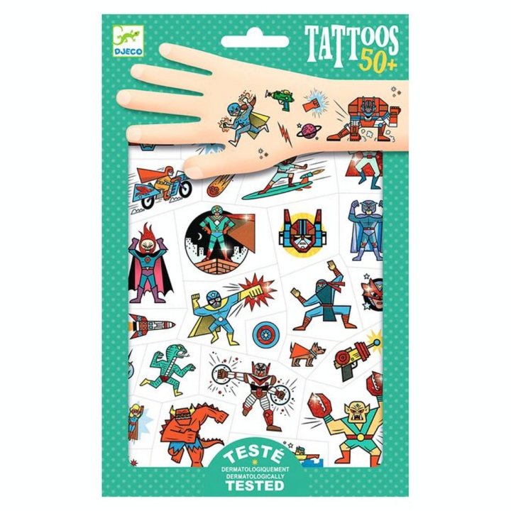 Tatouage Héros vs Vilains - Djeco - Rougier et Plé