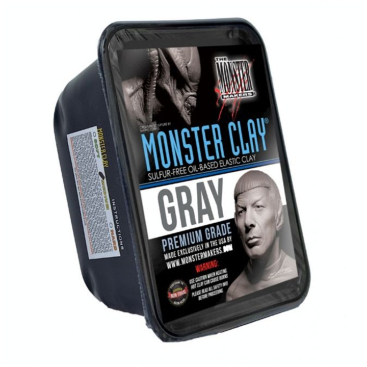 Pâte à modeler Monster Clay Gray 2,05 kg Médium gris - The Monster Makers - Rougier et Plé