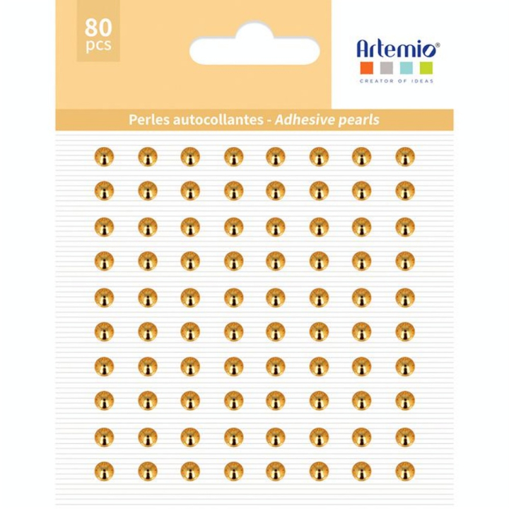 Perles adhésives ø 5 mm 80 pcs Or - Artemio - Rougier et Plé