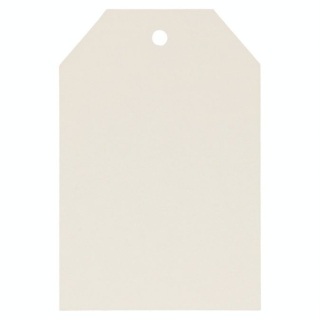 Étiquette Kraft 6 x 4 cm 50 pcs Blanc - Artemio - Rougier et Plé