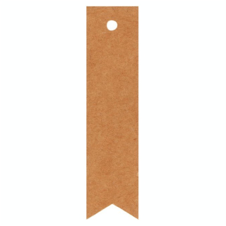 Étiquette 6 x 1.5 cm 50 pcs Kraft naturel - Artemio - Rougier et Plé