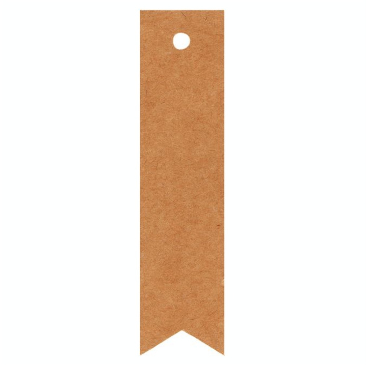 Étiquette 6 x 1.5 cm 50 pcs Kraft naturel - Artemio - Rougier et Plé