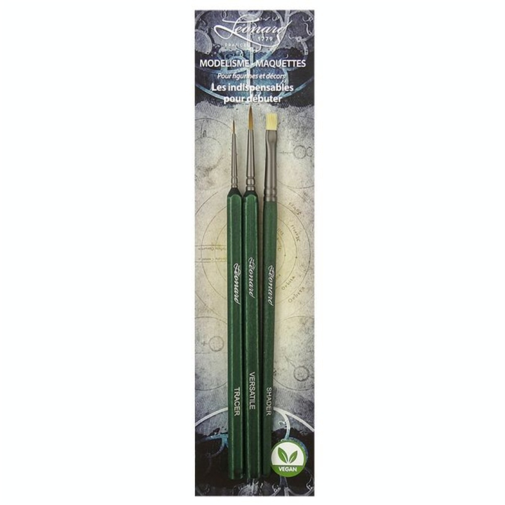 Pinceau Maquette Set Débutant 3 pcs - Léonard - Rougier et Plé