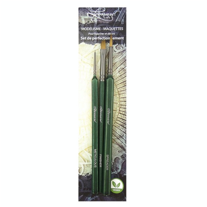 Pinceau Maquette Set Intermédiaire 3 pcs - Léonard - Rougier et Plé