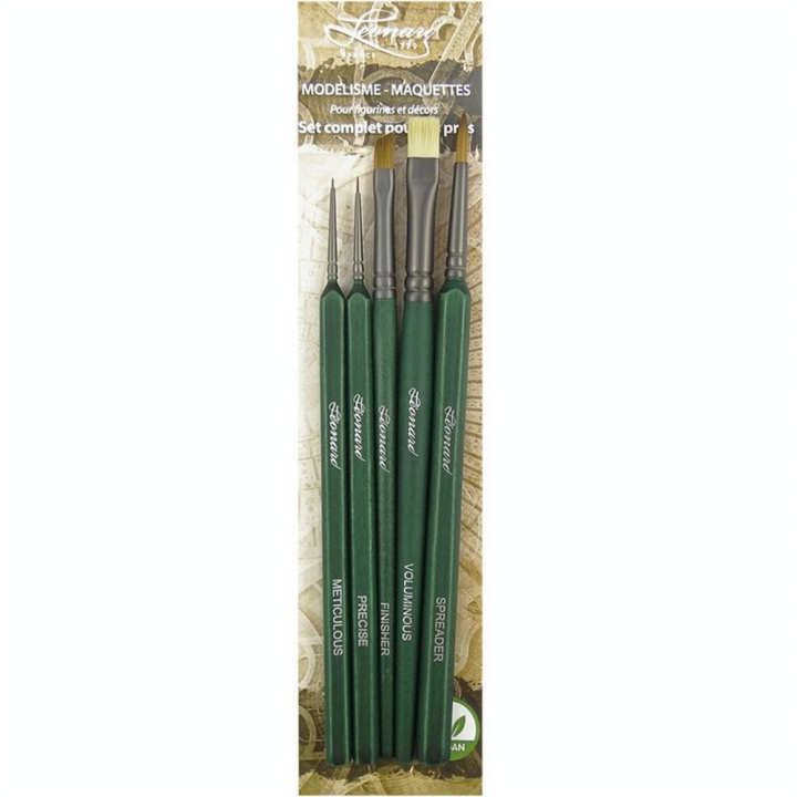 Pinceau Maquette Set Expert 5 pcs - Léonard - Rougier et Plé
