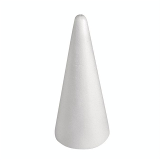 Cône en polystyrène Ø 12,5 cm  H.28 cm - Rayher - Rougier et Plé